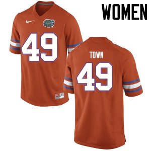 Women's Florida Gators #49 Cameron Town NCAA Nike Orange Authentic Stitched College Football Jersey RAY0862MB